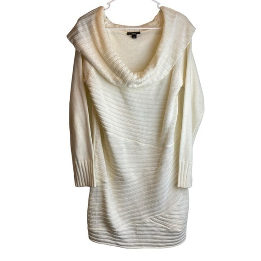 AGB Women’s Long Sleeve Cream Sweater Dress Size XL